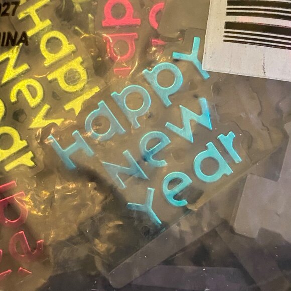 DecoPac 144 Count Happy New Year Foil DecoPics® #17419 (144/PKG) Cake Toppers - Picture 7 of 7